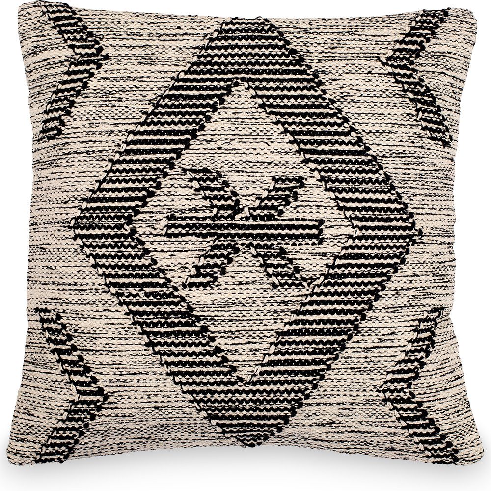  Buy Square Cotton Cushion in Boho Bali Style cover + filling - Rose Black 60192 - in the UK