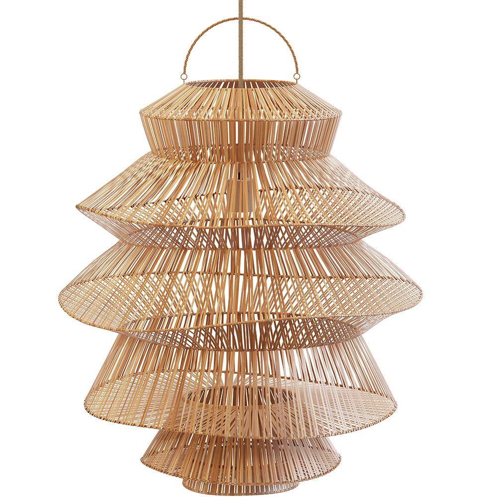  Buy Rattan Pendant Lamp - Boho Bali - Hydun Natural 61224 - in the UK
