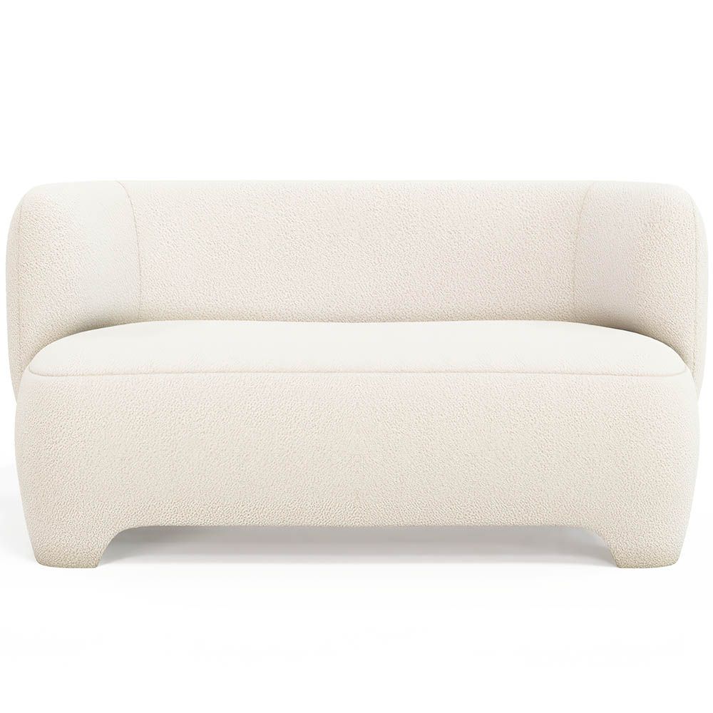  Buy 2/3 Seater Sofa - Upholstered in Bouclé Fabric - Janko White 61252 - in the UK