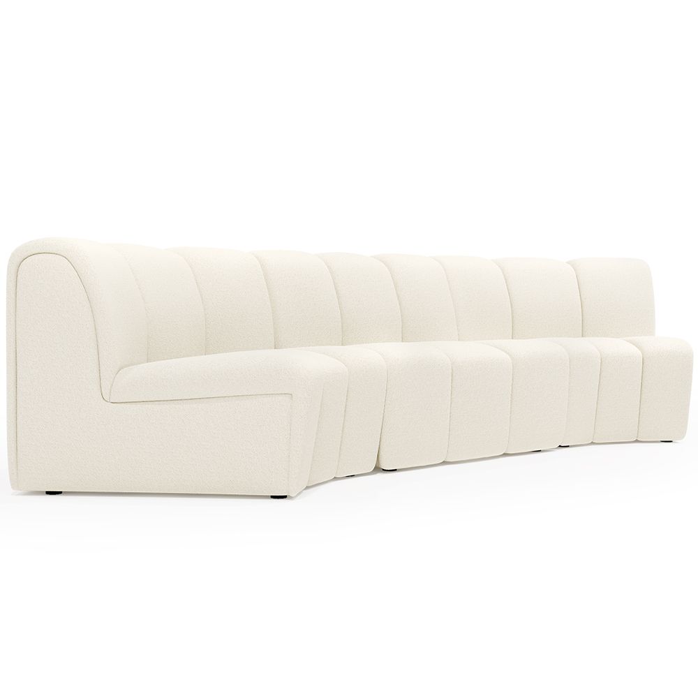  Buy Modular Sofa - Upholstered in Bouclé - 3 Modules  - Barkleyn White 61309 - in the UK