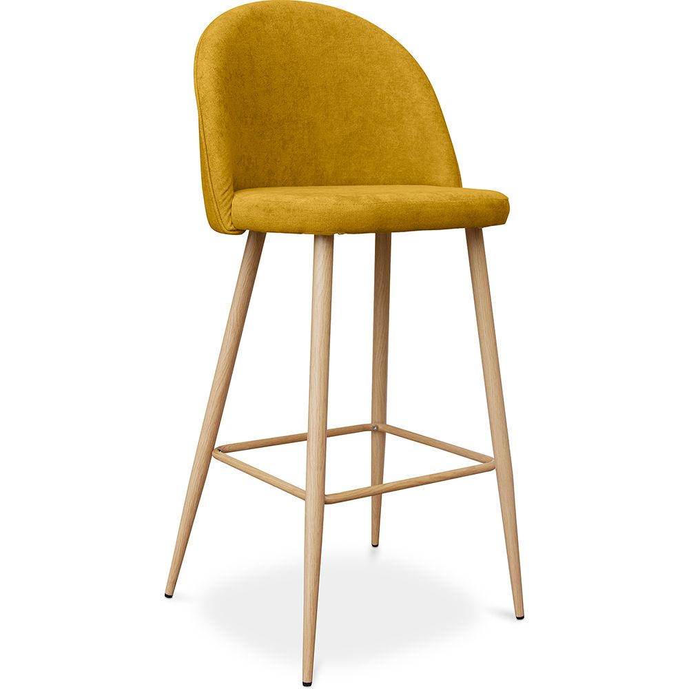  Buy Fabric Upholstered Stool - Scandinavian Design - 76cm - Bennett Yellow 59356 - in the UK