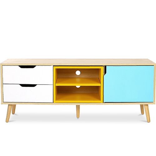  Buy Wooden TV Stand - Scandinavian Design - Kaira Multicolour 59718 - in the UK