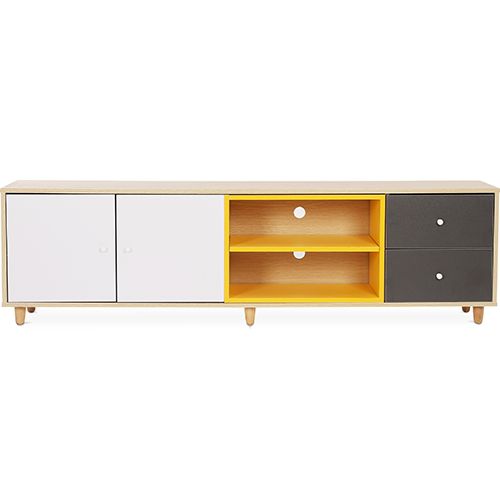  Buy Wooden TV Stand - Scandinavian Design - Eniva Multicolour 59661 - in the UK